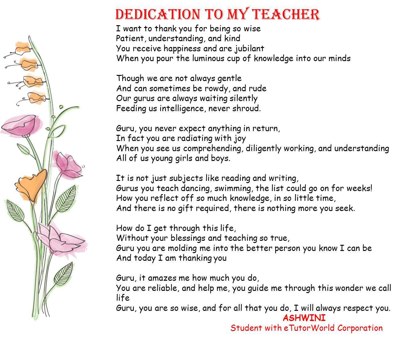 Poem written by Ashwini 